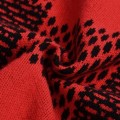 「#3560」Louis Vuitton 24fw black and red checkered jacquard crew neck sweater