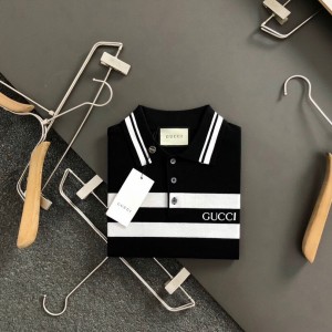 「#3571」Gucci 24 fall and winter new black and white stripes t-shirt
