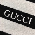 「#3571」Gucci 24 fall and winter new black and white stripes t-shirt