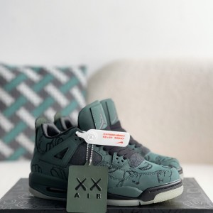「#3573」Jordan Air Jordan 4 retro kaws suede lightweight wear-resistant non-slip mid-top