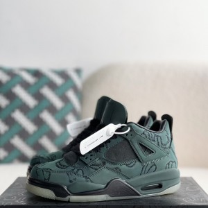 「#3573」Jordan Air Jordan 4 retro kaws suede lightweight wear-resistant non-slip mid-top