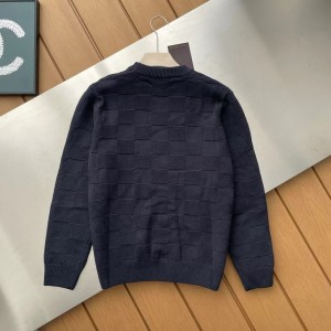 「#3580」Louis Vuitton Block Check Jacquard Sweater