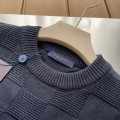 「#3580」Louis Vuitton Block Check Jacquard Sweater