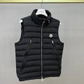 「#3592」Moncler new albyt oblique zipper hidden hood stand collar vest