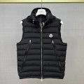 「#3592」Moncler new albyt oblique zipper hidden hood stand collar vest