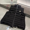 「#3592」Moncler new albyt oblique zipper hidden hood stand collar vest