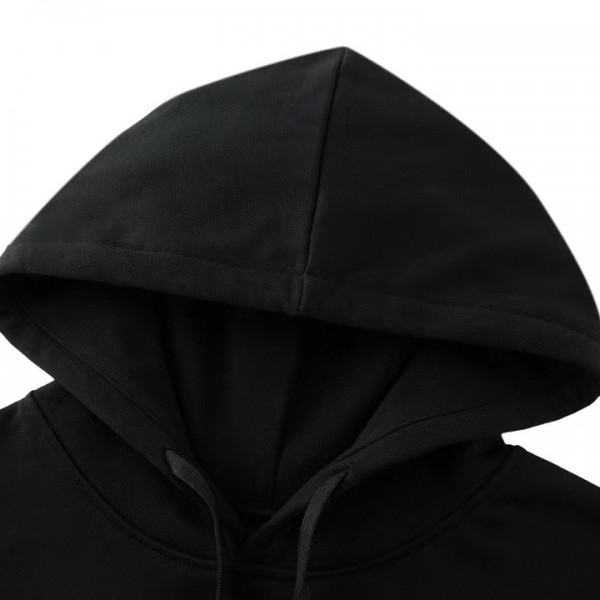 PRADA leather label fleece hoodie