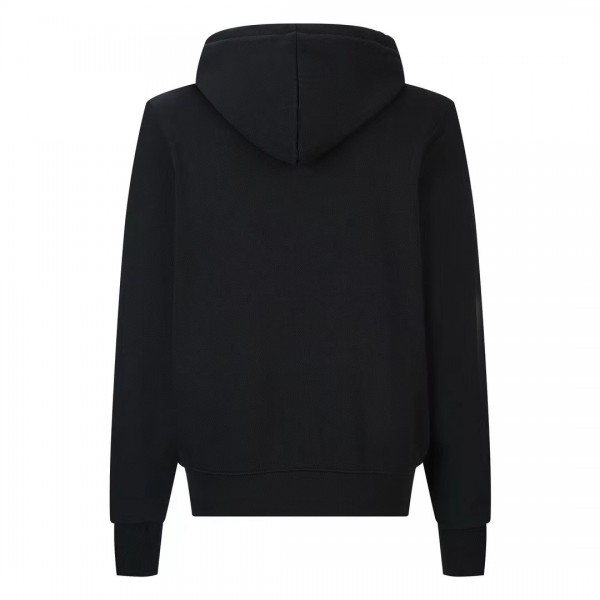 PRADA leather label fleece hoodie