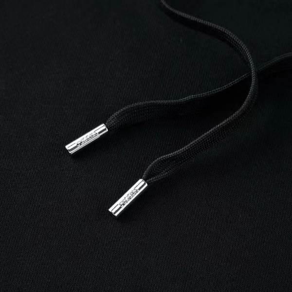 PRADA leather label fleece hoodie