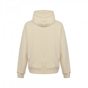 「#3595」PRADA Apricot triangle logo hooded sweatshirt