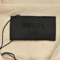 「#3595」PRADA Apricot triangle logo hooded sweatshirt