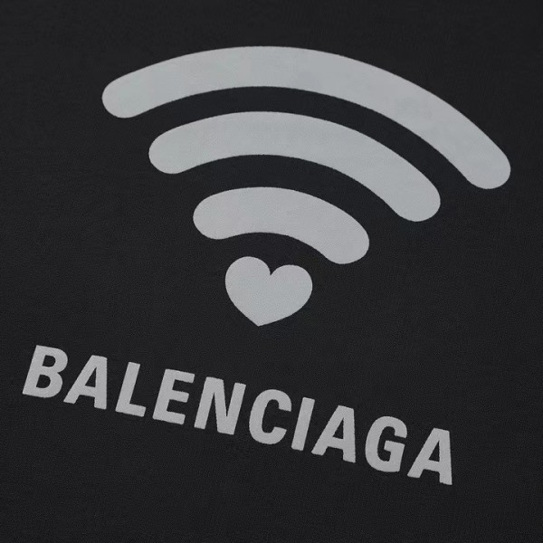 Balenciaga heart print hooded sweatshirt