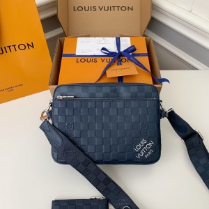 「#938」LOUIS VUITTON  TRIO Full Leather Messenger Bag M40438