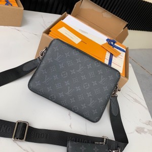 「#952」LOUIS VUITTON  TRIO Full Leather Messenger Bag