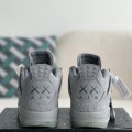 「#3632」Jordan Air Jordan 4 retro kaws suede lightweight wear-resistant non-slip mid-top