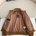 「#3686」Louis Vuitton Jacquard vertical collar zipper fleece jacket