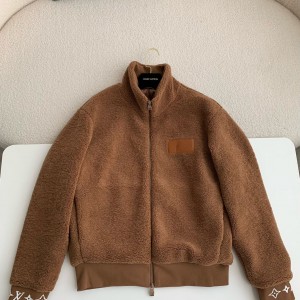 「#3686」Louis Vuitton Jacquard vertical collar zipper fleece jacket