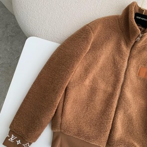 「#3686」Louis Vuitton Jacquard vertical collar zipper fleece jacket