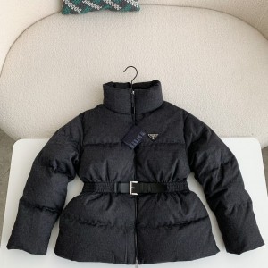 「#3694」Prada logo stand collar down jacket