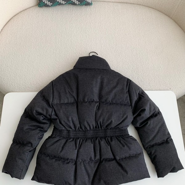 Prada logo stand collar down jacket