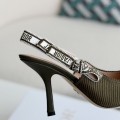 「#3697」Dior Pointed toe slingback high heels 6.5cm
