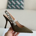 「#3697」Dior Pointed toe slingback high heels 6.5cm