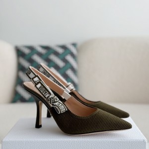 「#3697」Dior Pointed toe slingback high heels 6.5cm