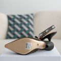 「#3697」Dior Pointed toe slingback high heels 6.5cm