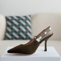 「#3697」Dior Pointed toe slingback high heels 6.5cm