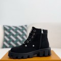 「#3716」LOUIS VUITTON Round toe lace-up boots