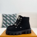 「#3716」LOUIS VUITTON Round toe lace-up boots