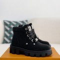 「#3716」LOUIS VUITTON Round toe lace-up boots