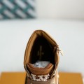 「#3717」LOUIS VUITTON Round toe lace-up boots