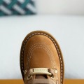 「#3717」LOUIS VUITTON Round toe lace-up boots