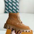 「#3717」LOUIS VUITTON Round toe lace-up boots