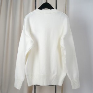 「#3730」Ami autumn and winter new alpaca wool round neck sweater