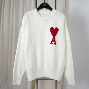 「#3730」Ami autumn and winter new alpaca wool round neck sweater