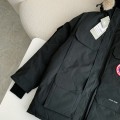 「#3739」Canada goose Classic expedition pure color winter hardhat Parker coat down jacket