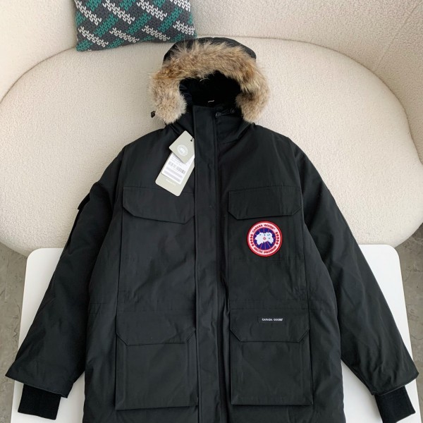 「#3739」Canada goose Classic expedition pure color winter hardhat Parker coat down jacket
