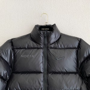 「#3748」Nike x Drake solid color 3D logo stand up collar down jacket