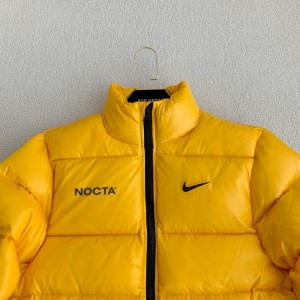 「#3749」Nike x Drake solid color 3D logo stand up collar down jacket