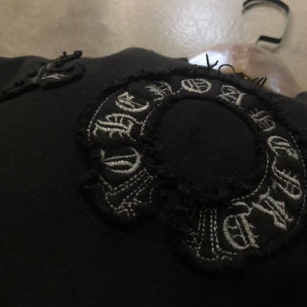 Chrome Hearts 24ss patch embroidered round neck sweatshirt