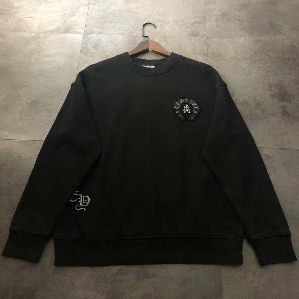 「#3753」Chrome Hearts 24ss patch embroidered round neck sweatshirt