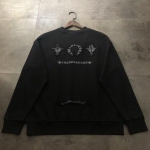 「#3753」Chrome Hearts 24ss patch embroidered round neck sweatshirt