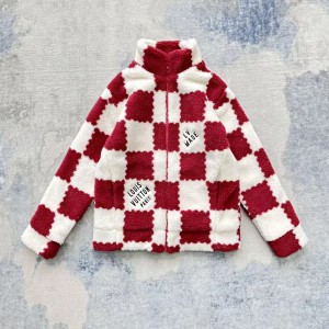 「#3760」Louis Vuitton 24ss plaid fleece coat