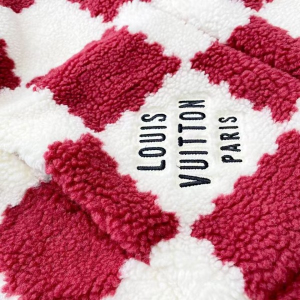 Louis Vuitton 24ss plaid fleece coat