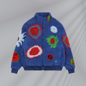 「#3761」Louis Vuitton 23fw sunflower old flower lamb jacket