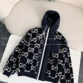 「#3762」Gucci Jacquard Lambswool Hooded Jacket
