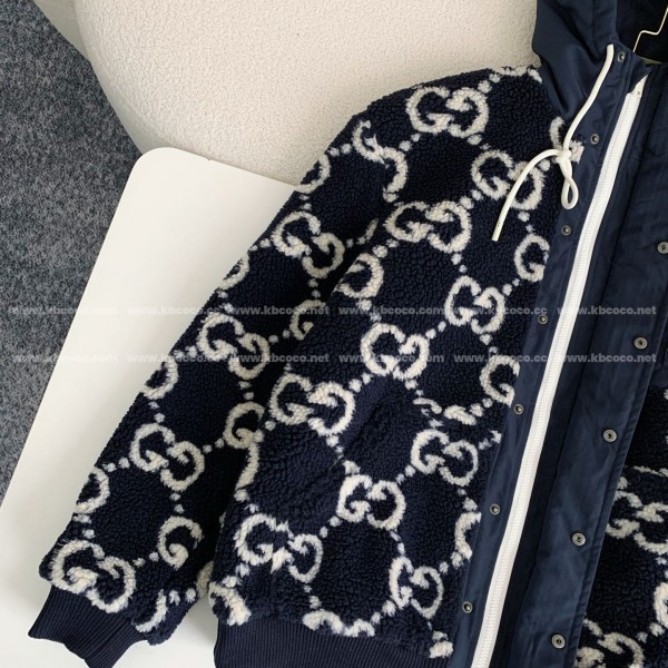 Gucci Jacquard Lambswool Hooded Jacket