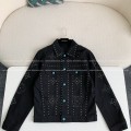 「#3763」LV turquoise rivet denim jacket